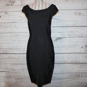 Kenneth Cole New York Black Boatneck Stretch Cocktail Dress Size Small